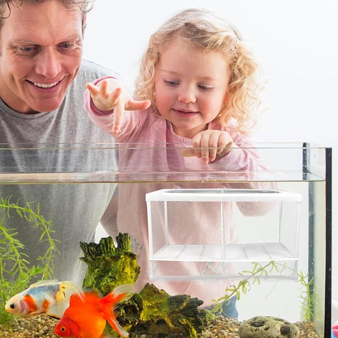 2pcs Aquarium Breeding Box Isolation Mesh Fish Tank Supplies for Hatching and Rearing Fish Style