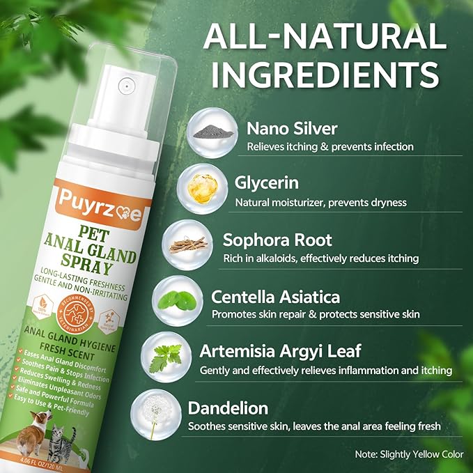200ML Cat Deterrent Spray & Pet Anal Gland Spray 120ML - Anti-Scratch for Furniture & Fast Relief for Anal Glands Soothes Itching