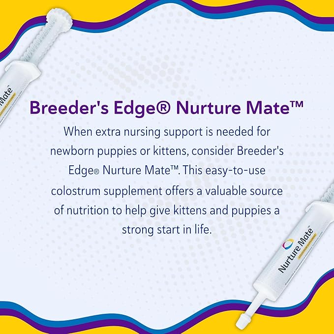 Revival Animal Health Breeder's Edge Nurture Mate - Colostrum Supplement for Puppies & Kittens, Dogs, Cats - 30 ml Paste