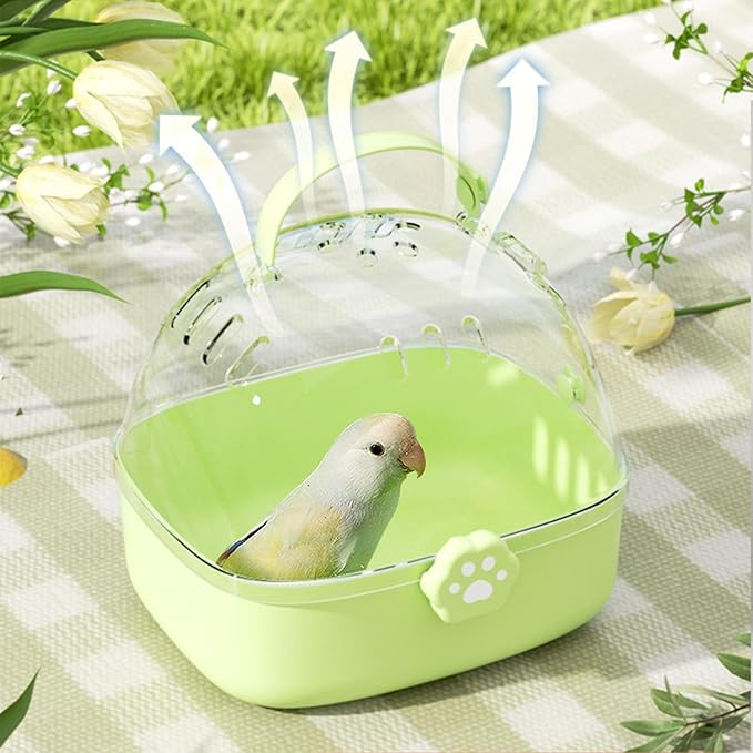 Bird Carrier Travel Cage, Portable Panoramic View Bird Travel Cage, Secure Ventilated Habitat with Water Bottle, Outdoor and Wild Adventures, Safe Transport for Small Birds, Parrots, Finches, Budgies