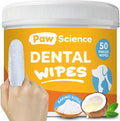 Dog & Cat Teeth Cleaning Wipes - Dental Finger Wipes for Cats & Dogs - Pet Toothbrush & Tooth Brushing Kit - Effective Teeth Cleaner (Mint)