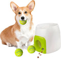 Automatic Tennis Ball Thrower, Dog Feeder and Launcher Toy Ball，Multipurpose Dog Launcher and Treat Dispenser, Automatic Tennis Toy with Rewards for Small and Medium Size Dogs