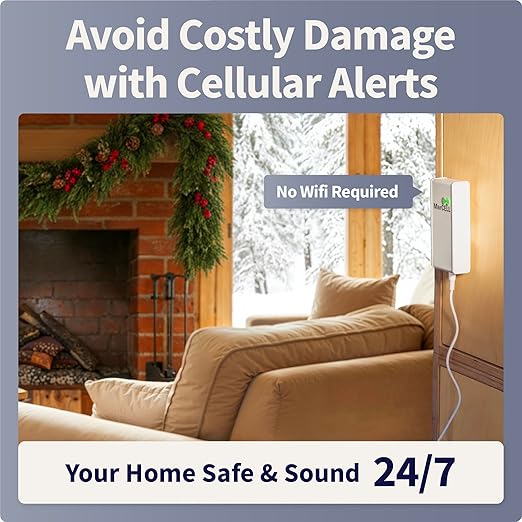 MarCELL Cellular Temperature, Humidity & Power Monitor (Verizon) - Made in The USA - RVs, Pet Safety Monitoring, Second Home Monitoring, Greenhouse Monitoring,- 24/7 Monitoring & Instant Alerts