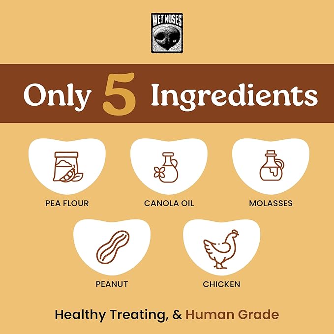 Wet Noses Organic Crunchy Dog Treats – All-Natural, Human-Grade, Non-GMO, Healthy Training & Delicious Snacks for Dogs, for All Dog Sizes & Breeds – Smoked Chicken, 14oz (2 Pack)