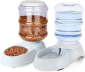 Automatic Dog Feeder and Water Dispenser Set for Large Dogs, 3 Gallon Gravity Dog Cat Food and Water Dispenser Set with Pet Food Bowl,Large Pet Food Water Dispenser Station
