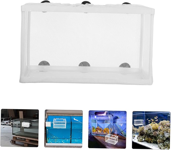 Aquarium Breeding Box Large Size Fish Net Incubator Suction Cup Fish Tank Divider