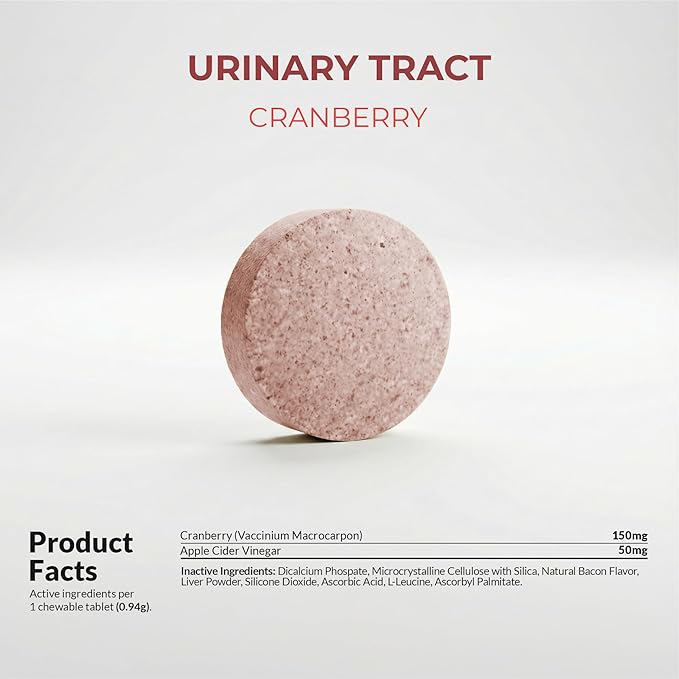 Cranberry for Dogs - Urinary Tract Support, Bladder Health, Dog UTI, Bladder Stones, Incontinence Support (Tablet)