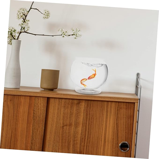 3pcs Goldfish Bowl Household Fish Tank Fish Bowl Fish Bowls Round Glass Vase Clear Glass Vases Glass Flower Vases Delicate Fish Bowl Fish Living Tank Desktop