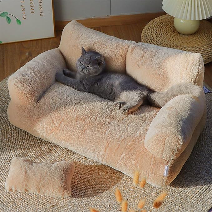 Cat Sofa Bed Pets Cute Couch,Medium Dog, Large Cat Sofa Pet Bed cat Supplies for Indoor (Off-White, X-Large)