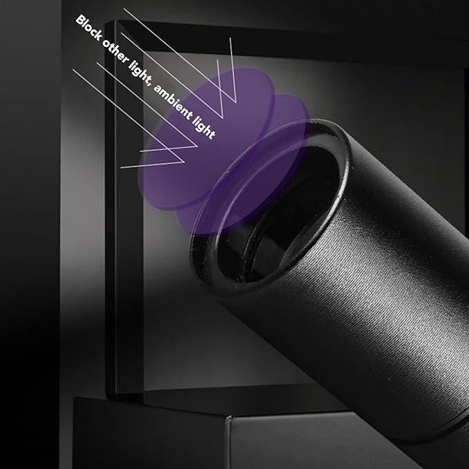 Horoper USB Rechargeable 3W 365nm Flashlight - LED Ultraviolet Flashlight with Black Filter Lens - Aluminum Alloy Shell - Pet Urine Detector for Dog and Cat Urine