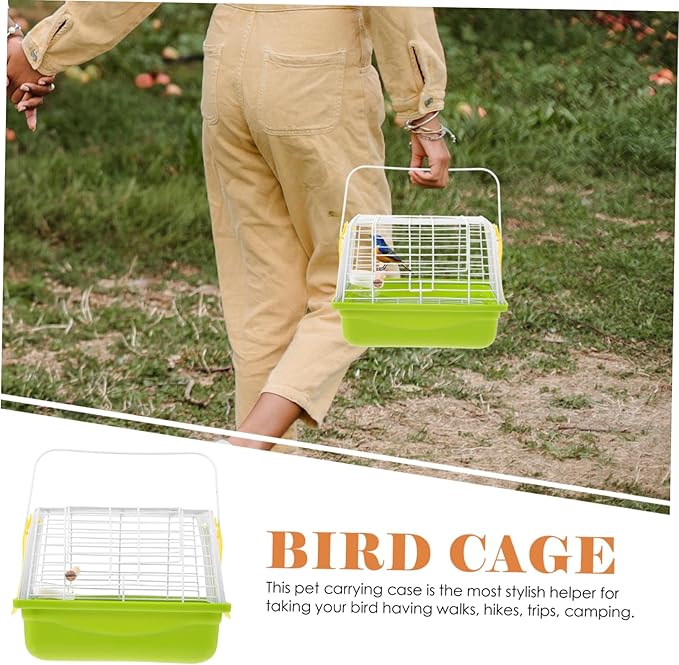 HANABASS 1Set Portable Bird Carrier Cage Travel Parrot Cage with Handle Convenient for Outings and Trips for Parrots and Birds Durable and Construction