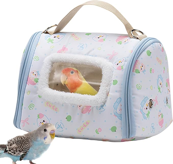 Portable Bird Carrier, Travel Parrot Box, Parrot Transport with Transparent Window, Lightweight Bird Carrier Durable, Pet Accessory with Easy Use, Travel for Parakeet Conure