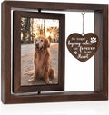 Jigfoxy Dog Memorial Picture Frame - Rotating Wooden Frame for 4x6 Photo - Loss of Dog Sympathy Gift - Cat Pet Bereavement Remembrance Frame