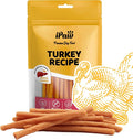 iPaw Turkey Dog Treats, All Natural Human Grade Dog Treat, Suitable for Training chew, US Sourced Raw Material, Hypoallergenic, Rawhide Alternative, Thin Stick (Duck Liver)