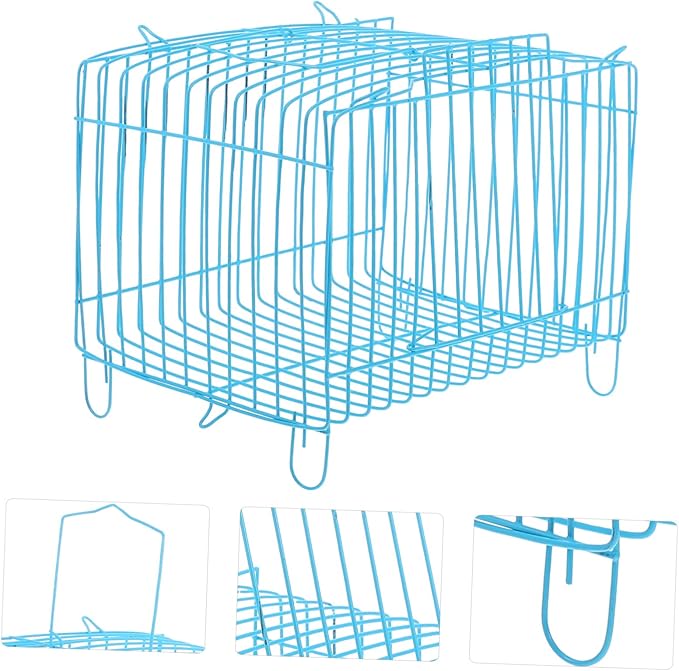 Portable Metal Bird Carrier Cage for Parakeets and Small Parrots Spacious Travel Crate with Lightweight Design Breathable and Stylish Blue Handheld Cage for Outdoor Use