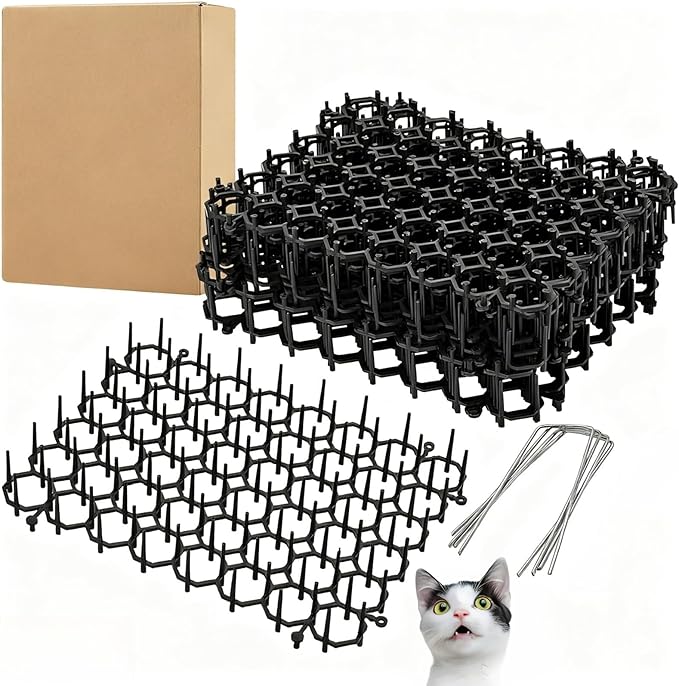 15 Pack Cat Deterrent Scat Mat with Spikes for Cats Dogs Small Animals Indoor Outdoor Total 5 Square Feet