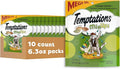 Temptations Cat Treats, Classic Crunchy and Soft Cat Treats, Catnip Fever Flavor, Catnip Treats, 6.3 oz. Pouch (Pack of 10)