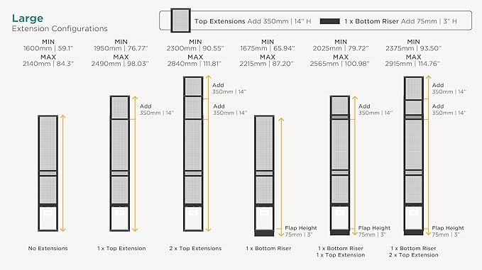 Hakuna Pets V2 Patio Pet Door Screen Insert Panel for Sliding Doors, Fits Door Track Min Ht 62.99" to Max Ht 84.25",UV Resistant Mesh, Locking Magnetic Dog Door, Easy Install and Removal,Large,Silver