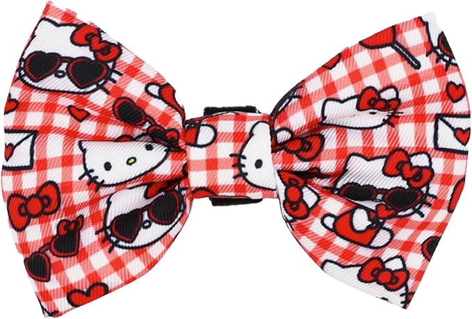 Sassy Woof Hello Kitty® Red Bowtie for Cats – Velcro Straps, Durable, Comfortable, Patented Design, Stylish Pet Accessory