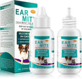 2 Pack Ear Mites Clean for Dogs & Cat, with Aloe Vera, Cat Ear Mite Treatment Cleaner on Contact & Soothes Itching, Vet-Recommended Formula for Pets Ear Cleaning, Fast-Acting