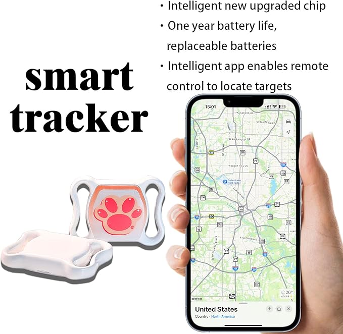 Cat Tracker for Indoor & Outdoor Cats & Dogs with Unlimited Range – 365-Day Battery Life iOS & Android Compatible No Subscription or Monthly Fee Kitten Finder with Real-Time Alerts Easy to Use