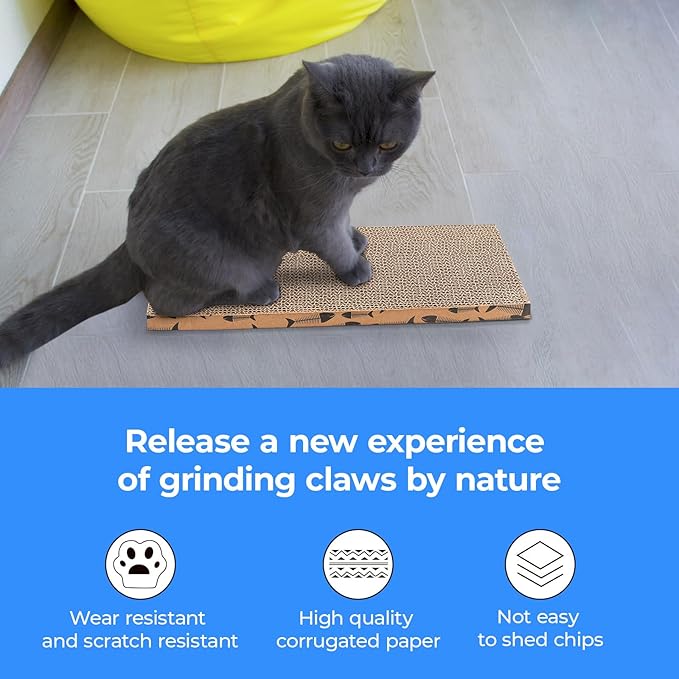 Mini Cat Scratching Board Small Cat Scratcher Cardboard Cat Scratch pad Cat Scratchers for Indoor Cats Cat Cardboard Scratcher Cat Scratching pad (8pcs)