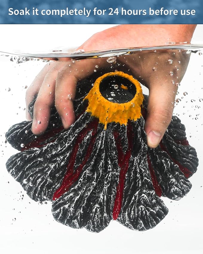 Uniclife Aquarium Volcano Ornament Kit with Air Stone Bubbler Fish Tank Decorations