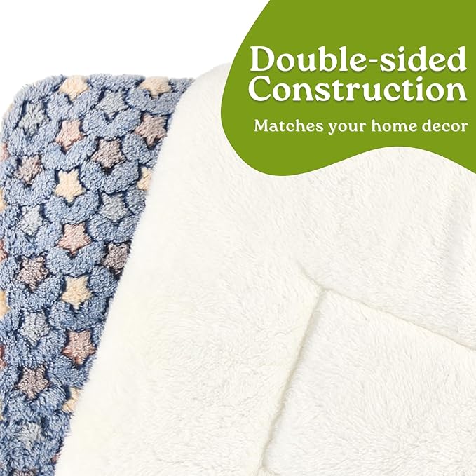 2 Pack Cat Blankets for Indoor Cats, Ultra Soft Reversible Mat, Fluffy Flannel Blanket for Small Dogs and Cats, Washable Pet Pad