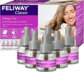 FELIWAY® Classic 6 x 30 Day Cat Calming Refills for Pheromone Diffuser, 6 x 48ml Value Pack - Helps Reduce Common Signs of Stress in Cats & Kittens, Enhanced Calming