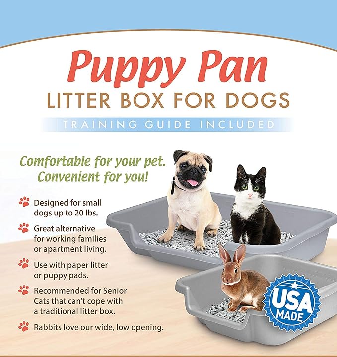 Dog Litter Box, Apple Green Color, Small Size, Durable & Pet Safe Puppy Litter Box, Indoor Open Top Entry Dog Litter Pan, Comfortable for Dogs, Great for Small Dogs up to 6 lbs