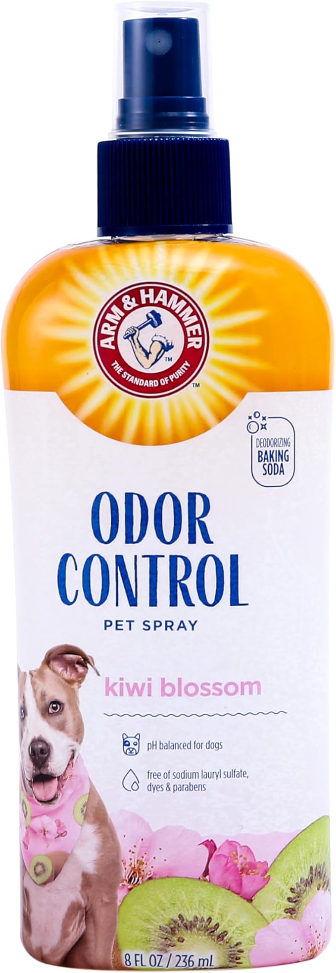Arm & Hammer for Pets Super Deodorizing Dog Spray with Baking Soda for Odor Control, Freshens Coat Between Baths, pH Balanced Formula for Dogs, 8 Fl Oz