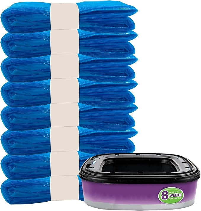 Cat Litter Refills Bag Compatible with Genie Disposal Litter Refill Cartridge,Original Refill Cartridge is Not Included,8 Pack