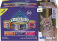 Blue Buffalo Wilderness High Protein, Natural Adult Pate Wet Cat Food Variety Pack, Chicken, Salmon, Turkey 5.5-oz can (24 Count - 8 of Each Flavor)