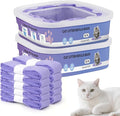 10 Pack Cat Litter Refill Bags Compatible with Your Litter Refill Cartridge,Enhanced Odor Control，Purple