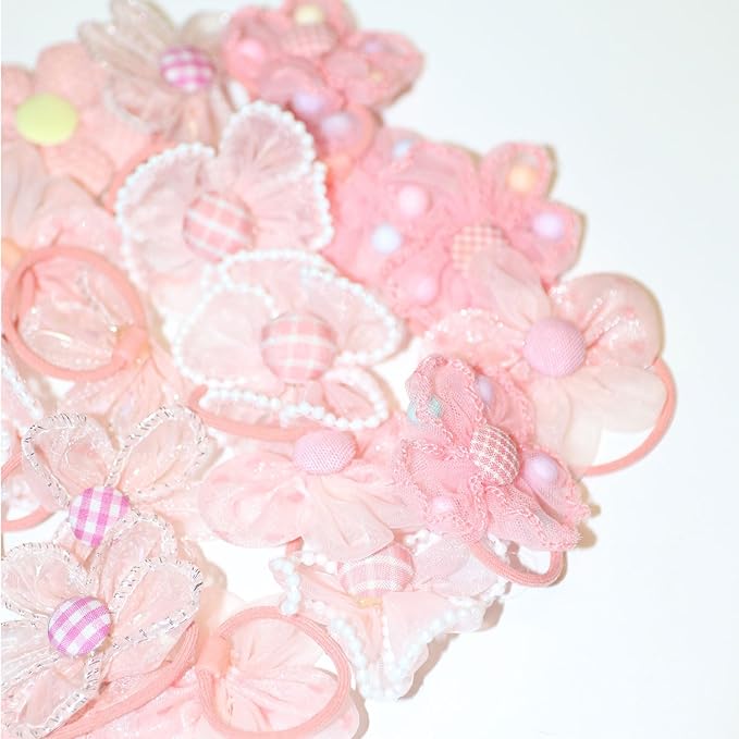 20pcs Dog Hair Bow Bowknot, Dog Bows Cute, Puppy Hair Bows Mix Styles Pet Grooming Rubber Bands Dogs Hair Accessories Handmade Hair Bows for Yorkie Puppy Dogs Flower Orange