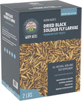 Worm Nerd WN62 2LB Dried Black Soldier Fly Larvae Non-GMO High Protein and Calcium Treat for Chickens, Birds, Reptiles, Amphibians, Fish
