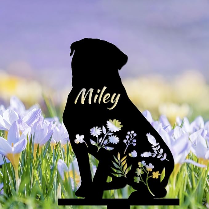 Personalized Dog Memorial Sign, Dog Grave Marker, in Memorial of Dog, Dog Loss Gift, Dog Name Sign Pet Sympathy Gift