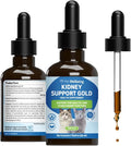 Pet Wellbeing Kidney Support Gold for Cats - Supports Normal Kidney Function & Detox, Healthy Hydration & Energy with Rehmannia & Dong Quai - NASC Certified & Vet-Formulated - 2oz Liquid Formula