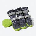 Spark Paws Dog Shoes, Waterproof Dog Boots for Medium to Large Dogs, Non Slip, Breathable Dog Booties and Paw Protectors - 4PCS Doggie Hiking Boots with Reflective Straps, Gray Camo, Size 2