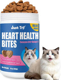 Just Try 16 OZ Coenzyme Q10 Heart Heathy Bites for Cats Value Packs - Advanced Coq10 & Taurine Supplement for Feline Heart Health - Chicken Flavored Soft Chews - Supports Heart Function