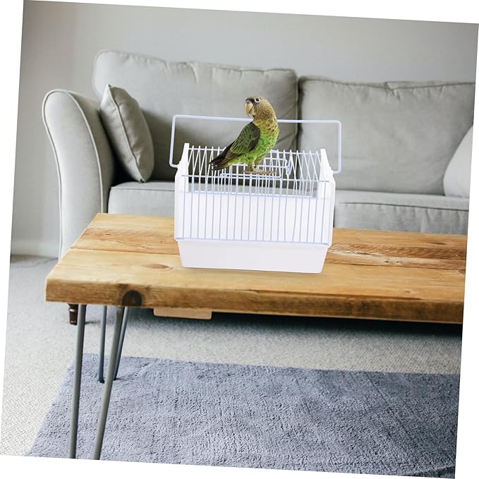 1set Portable Lightweight Bird Carrier Cage Handle Parrot Travel Cage for Small Pets Breathable Design for Comfort and Security for Outdoor Adventures