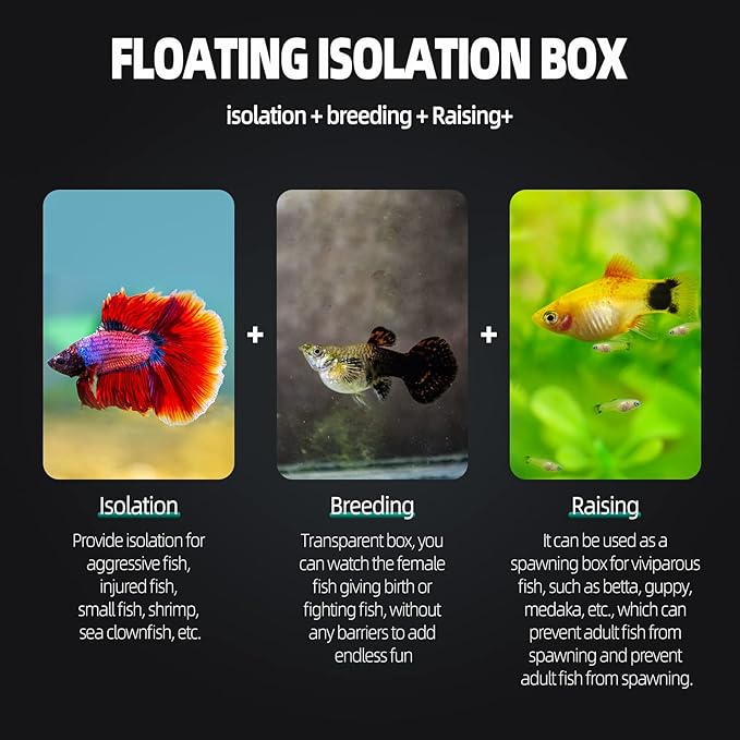 Boxtech Aquarium Fish Tank Hatchery Incubator Breeding Box, Boxtech Decorations for Aquarium