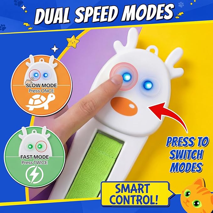 Interactive Cat Toys for Indoor Cats - Automatic Cat Toys with Motorized String Action, Sticking Door/Walls Electric Enrichment Stimulation Kitty Toy for Bored Indoor Adult & Kitten Cats (White)
