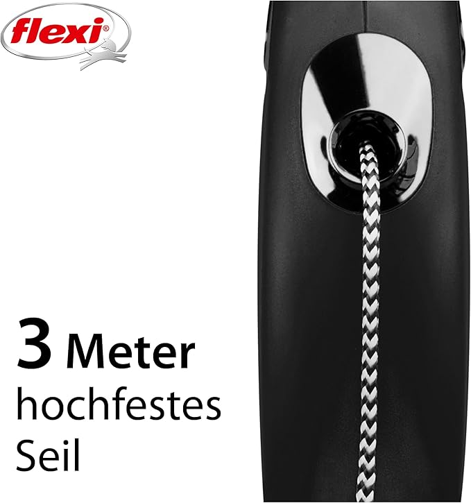 Flexi Automatic Leash New Classic Cat XS 3 M Black