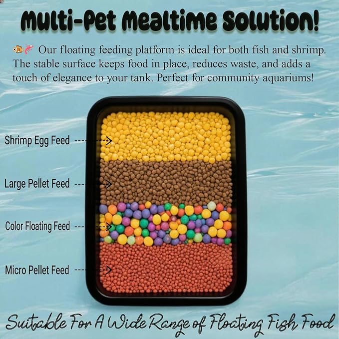 Black Floating Betta Fish Hideout with Window – Sleek 3D Fish Breeding Box & Shelter – Floating Feeding Platform for Betta Tanks – Rest Cave Decor for Small Aquariums (3.67"x2.87"x2.16")
