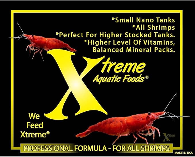 Xtreme Shrimpee 3mm Sinking Sticks: Nutrient-Rich, High-Vitamin Daily Fish Food for Shrimp, Corys, and Loaches, Ideal for Nano Tanks, Natural Treat for Vibrant Health - USA Farm Grown (3oz)