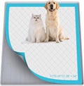 Pee Pad Tray Holder for Dogs,Non-Slip Silicone Dog Puppy Pad Holder,34 x 28 Inch Puppy Potty Training Pads,No Spill Raised Lip High Edge,Portable, Leak-Proof Mat Trays for Indoor Floor Protection
