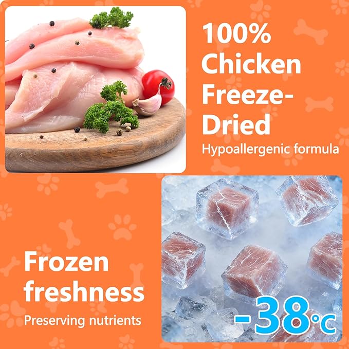 180g Pet Chicken Freeze-Dried Treats, Cat Snacks, 100% Natural High-Protein, Suitable for Both Cats and Dogs