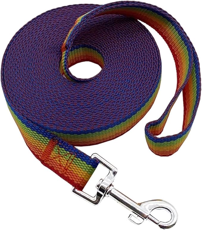 Nylon Training Dog Leash for Small Medium Large Dogs, 15ft 20ft 30ft 50ft 100ft Long Leash Dog/Puppy Lead for Obedience Recall Training, Camping
