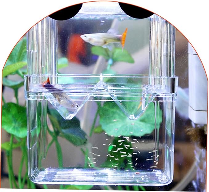 Guppy Breeder Box Fish Incubation Tank for Aquarium Live Guppy Fish Breeding Tank Safe Easy Cleaning
